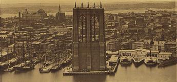 JOSHUA H. BEAL (active 1860s-1870s) Beals Panoramic View of New York. A monumental 5-part panorama from the Brooklyn Bridge Tower de